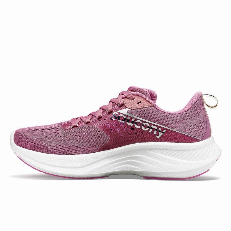 Purple / Silver Saucony Ride 17 Women's Running Shoes | Malaysia S15607-R56