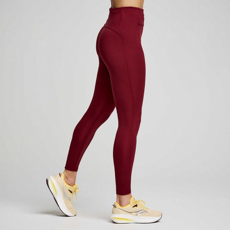 Red Saucony Fortify 7/8 Women's Tight | Malaysia S73580-K71