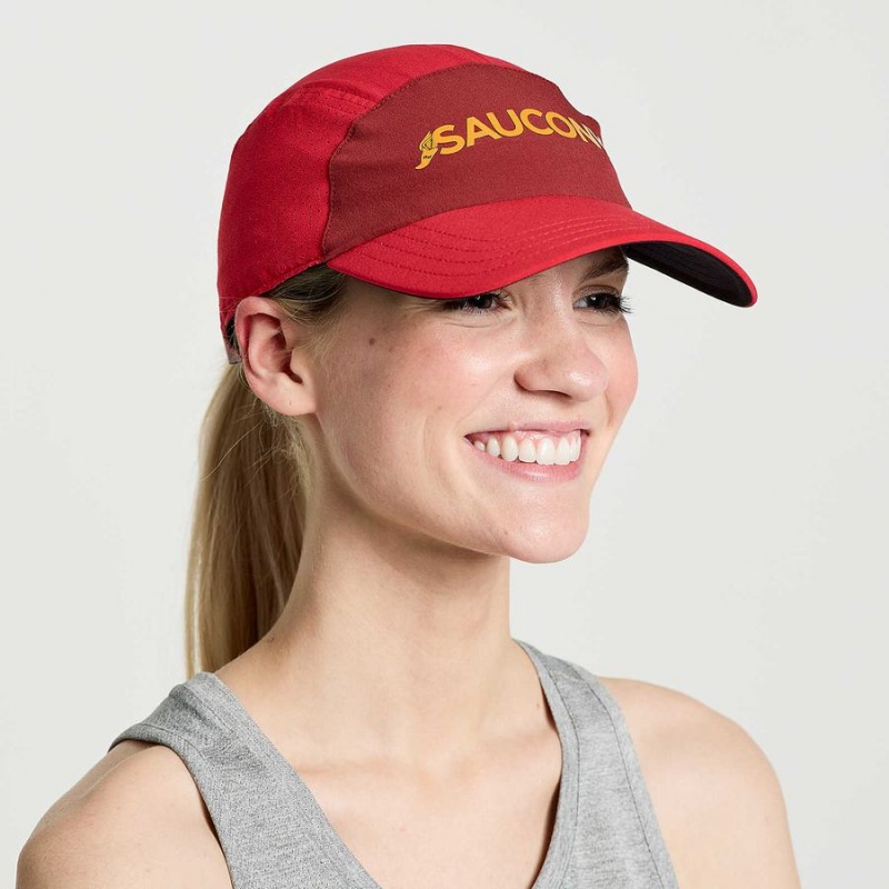 Red Saucony Outpace Men\'s Hats | Malaysia S19834-U91