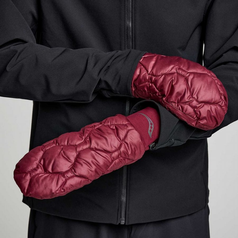 Red Saucony Oysterpuff Mitt Men\'s Gloves | Malaysia S78093-X46