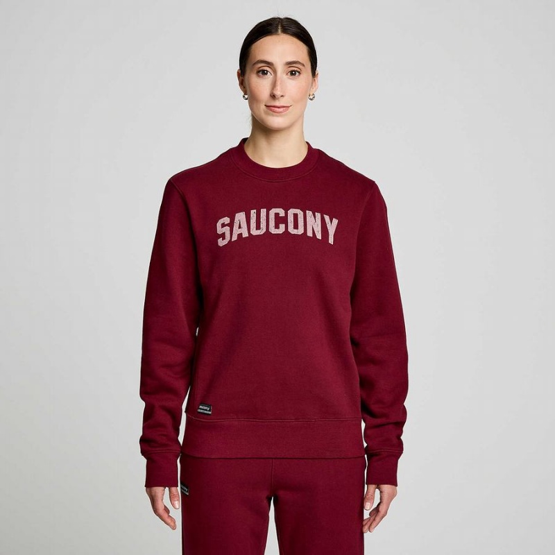 Red Saucony Recovery Crew Men's Sweatshirt | Malaysia S83195-T17