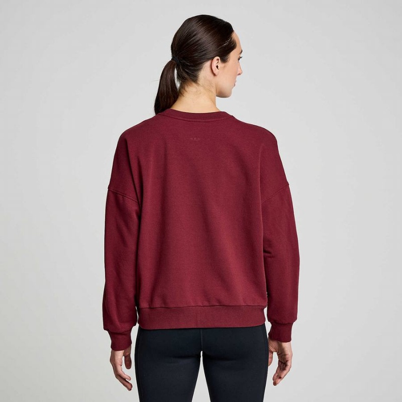 Red Saucony Recovery Crew Women's Sweatshirt | Malaysia S58197-J98