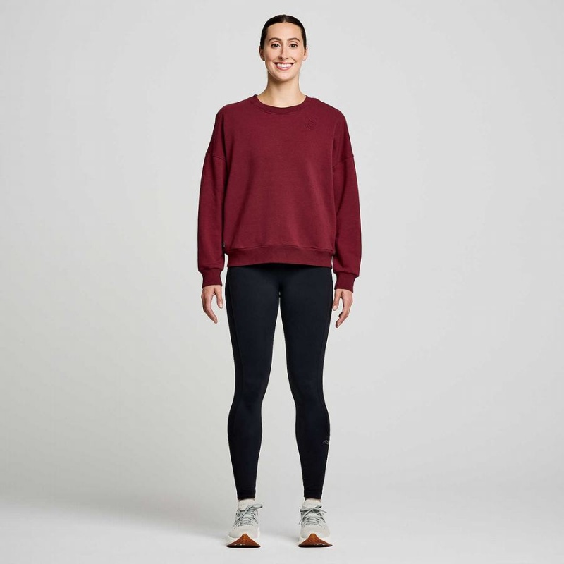 Red Saucony Recovery Crew Women's Sweatshirt | Malaysia S58197-J98