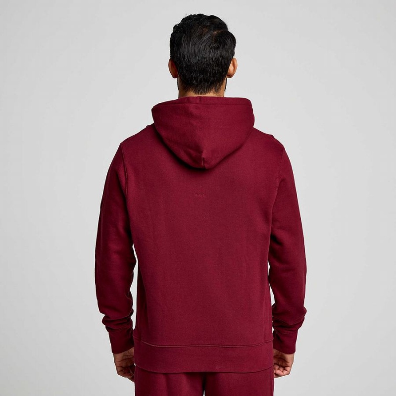 Red Saucony Recovery Hoody Men's Hoodie | Malaysia S97851-G40