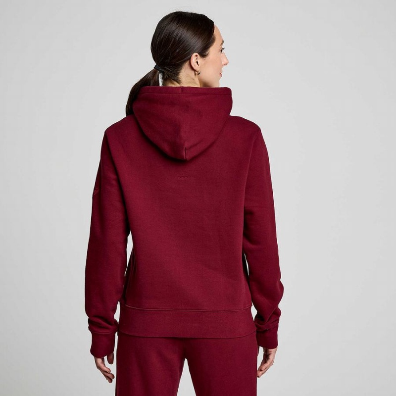 Red Saucony Recovery Hoody Women's Hoodie | Malaysia S02749-F13