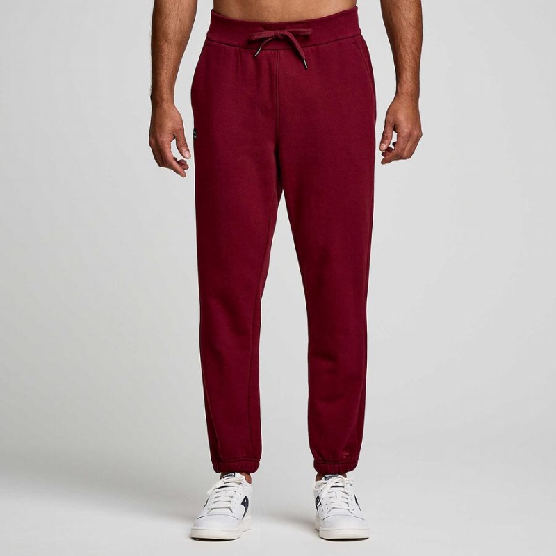 Red Saucony Recovery Men's Sweatpants | Malaysia S10842-B80