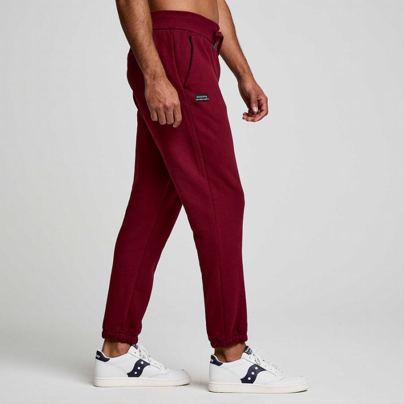 Red Saucony Recovery Men's Sweatpants | Malaysia S10842-B80