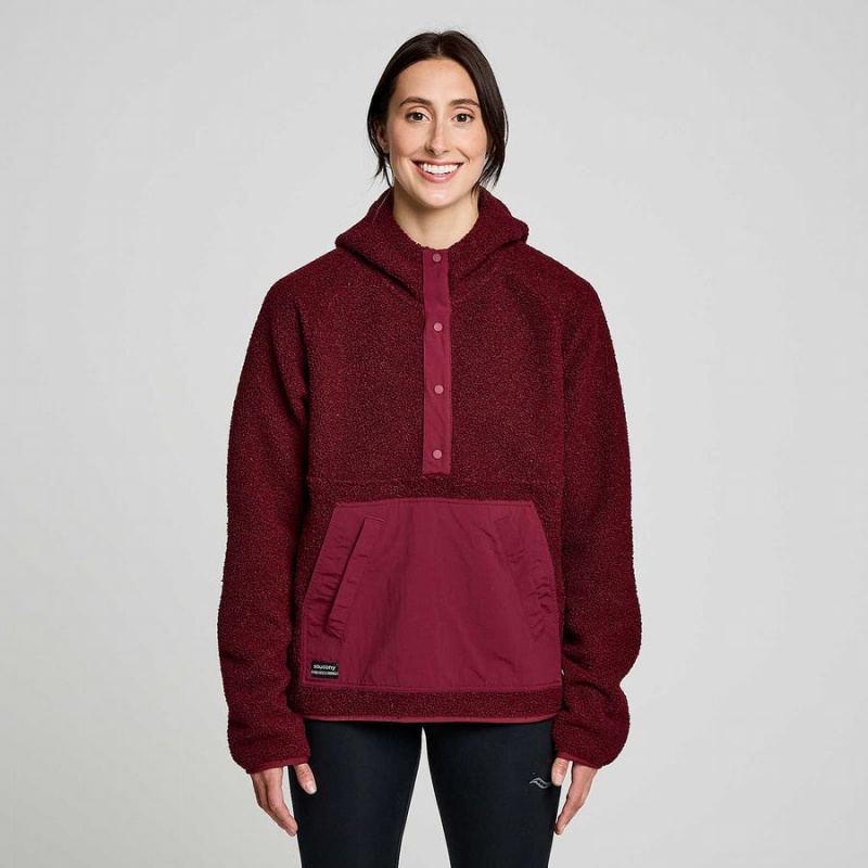 Red Saucony Recovery Sherpa Men's Pullover | Malaysia S61598-Y50