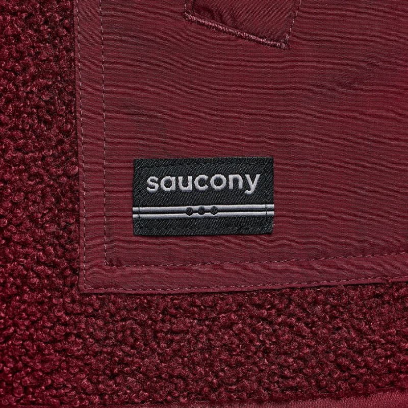 Red Saucony Recovery Sherpa Men's Pullover | Malaysia S61598-Y50