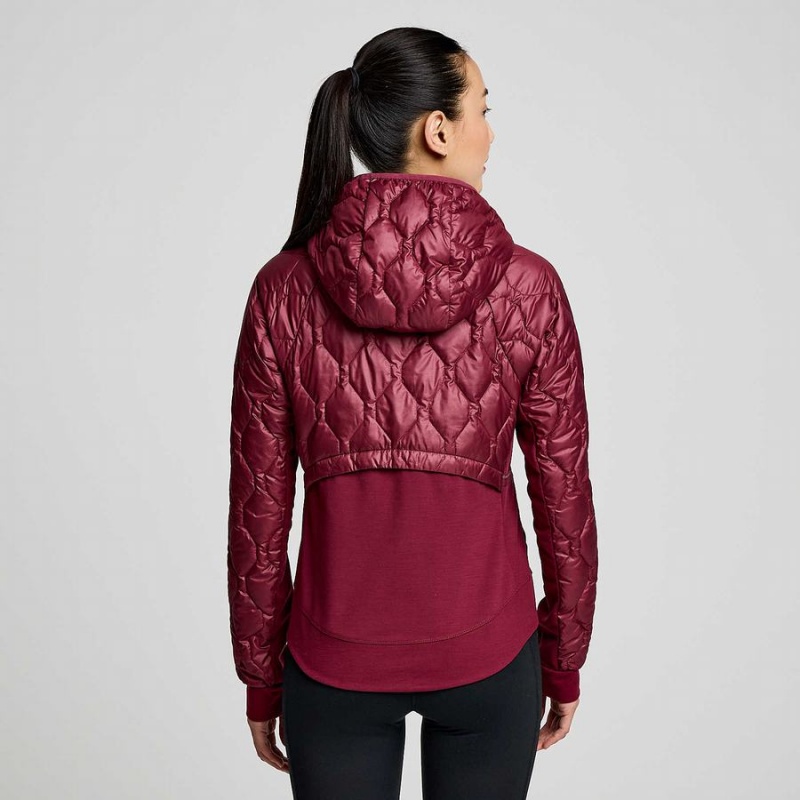 Red Saucony Solstice Oysterpuff Women's Jackets | Malaysia S10869-F27