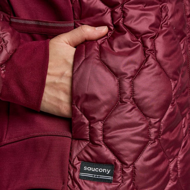 Red Saucony Solstice Oysterpuff Women's Jackets | Malaysia S10869-F27