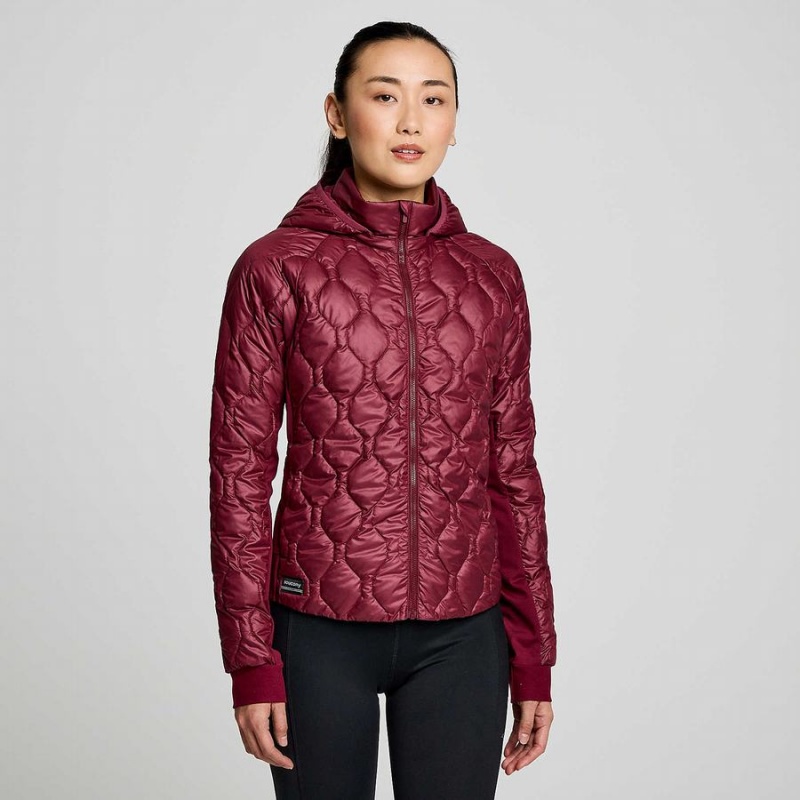 Red Saucony Solstice Oysterpuff Women\'s Jackets | Malaysia S10869-F27