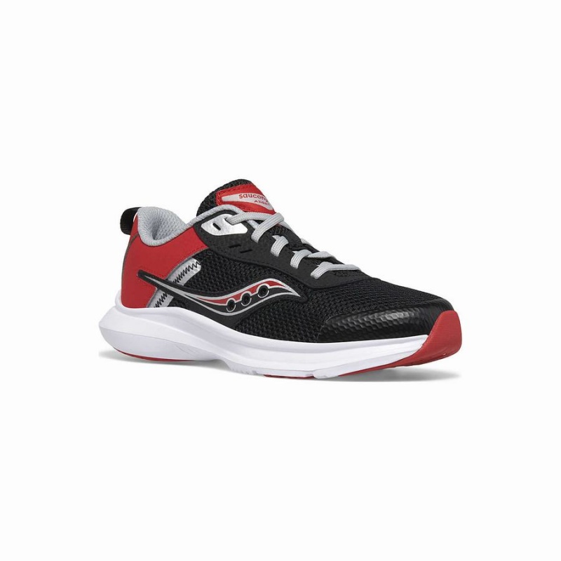 Red / Black Saucony Axon 3 Sneaker Kids' Running Shoes | Malaysia S51274-A96