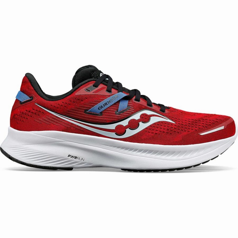 Red / Black Saucony Guide 16 Men\'s Running Shoes | Malaysia S91850-H39