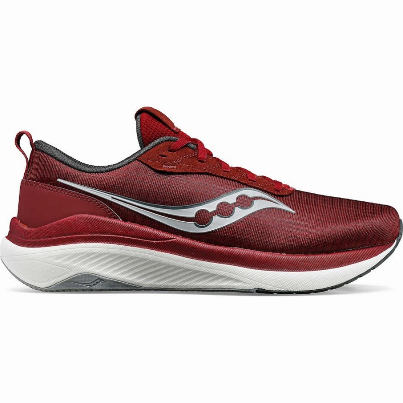 Red / Grey Saucony Freedom Crossport Men\'s Running Shoes | Malaysia S41025-P14