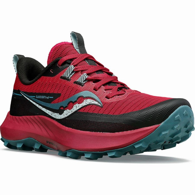 Red / Turquoise Saucony Peregrine 13 Women's Trail Running Shoes | Malaysia S37689-X70