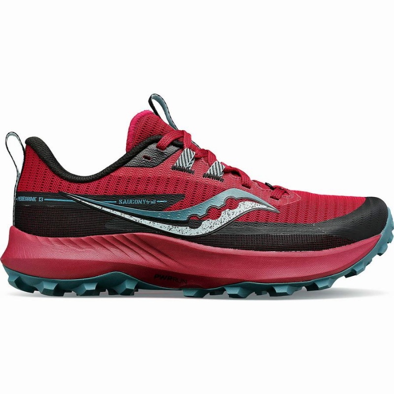 Red / Turquoise Saucony Peregrine 13 Women\'s Trail Running Shoes | Malaysia S37689-X70