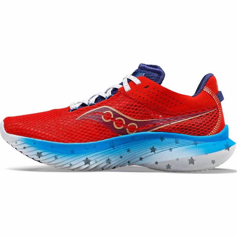 Red / White / Blue Saucony Kinvara 14 Liberty Men's Running Shoes | Malaysia S43508-U92