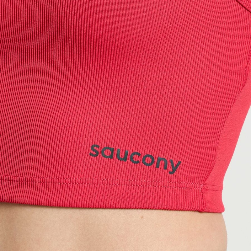 Rose Saucony Elevate Crop Women's Tops | Malaysia S23170-D26