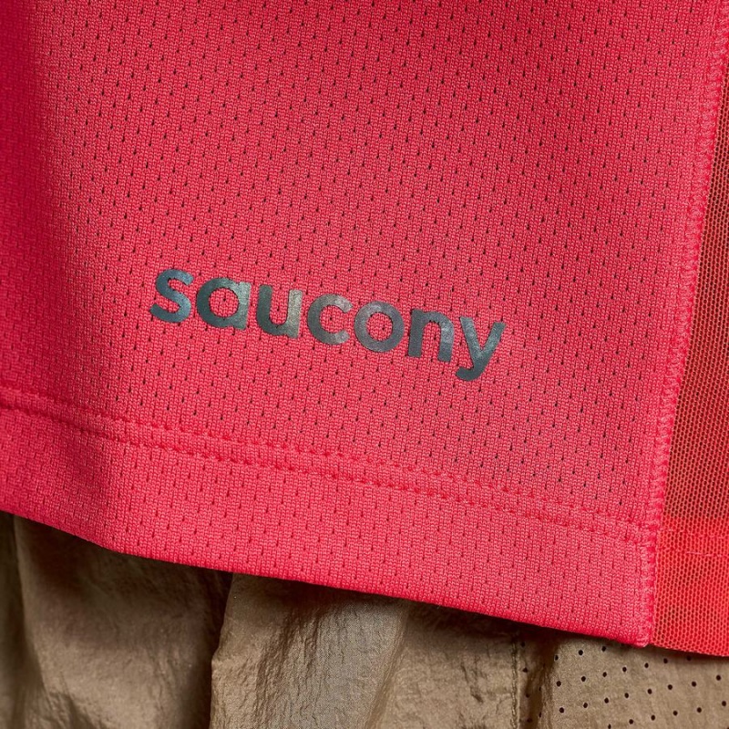 Rose Saucony Elevate Short Sleeve Women's T Shirts | Malaysia S78694-P21