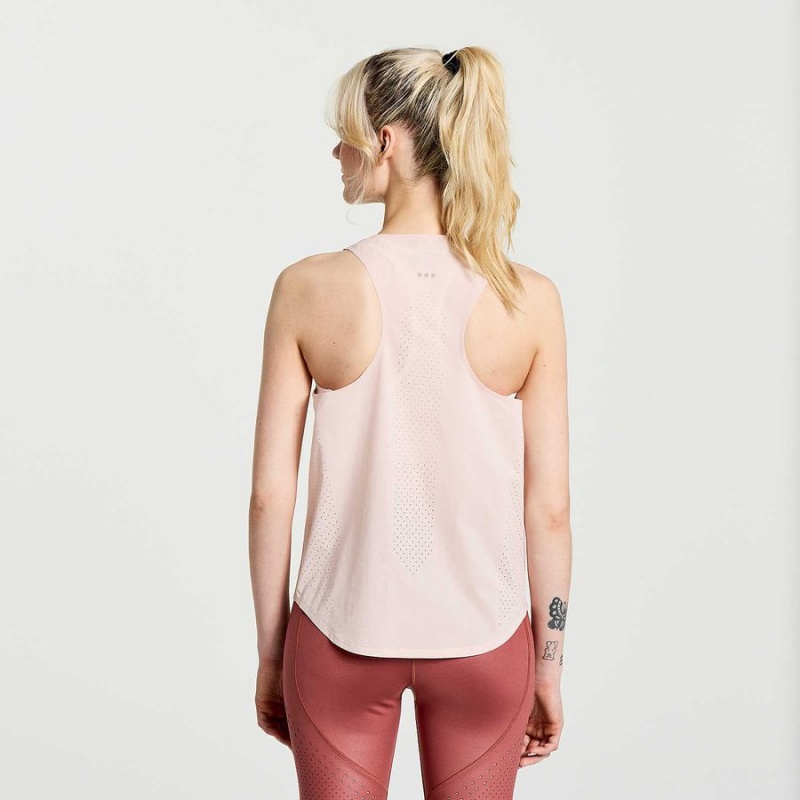 Rose Saucony Pinnacle Women's Tank Top | Malaysia S64203-Q79