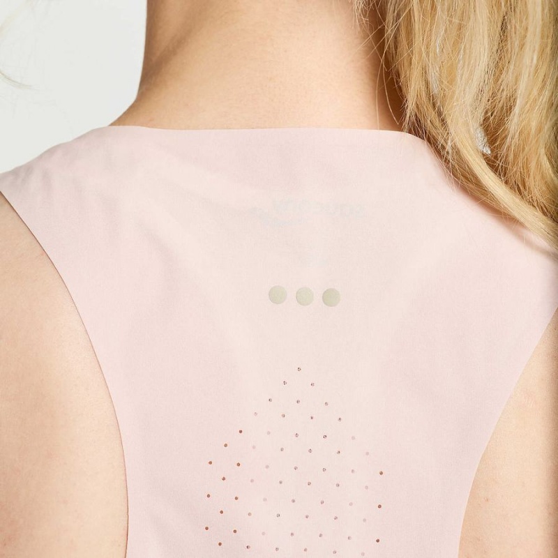 Rose Saucony Pinnacle Women's Tank Top | Malaysia S64203-Q79