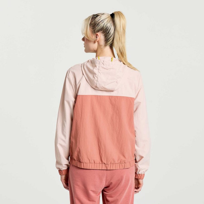 Rose Saucony Rested Anorak Women's Tops | Malaysia S05289-K67