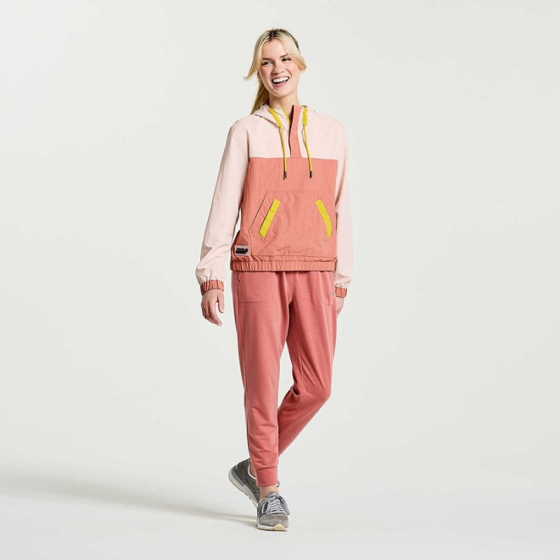 Rose Saucony Rested Anorak Women's Tops | Malaysia S05289-K67