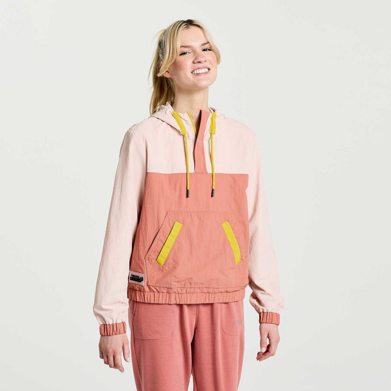 Rose Saucony Rested Anorak Women\'s Tops | Malaysia S05289-K67