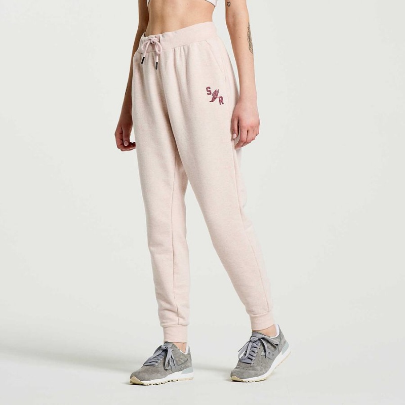 Rose Saucony Rested Women's Sweatpants | Malaysia S37546-E79