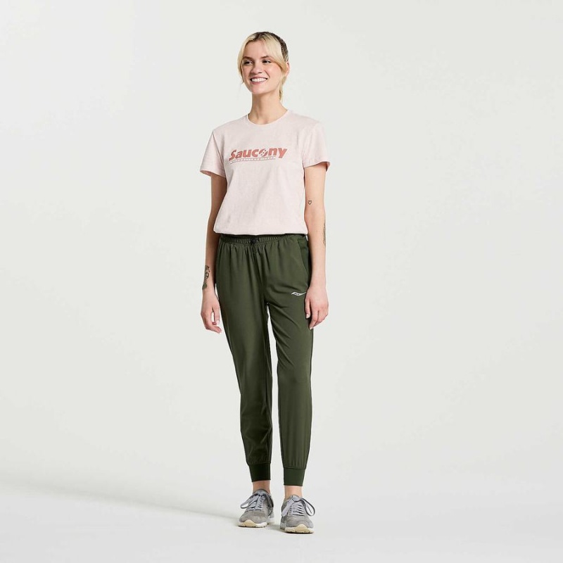 Rose Saucony Rested Women's T Shirts | Malaysia S53918-V80