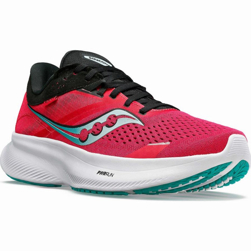 Rose / Black Saucony Ride 16 Women's Running Shoes | Malaysia S50961-N91