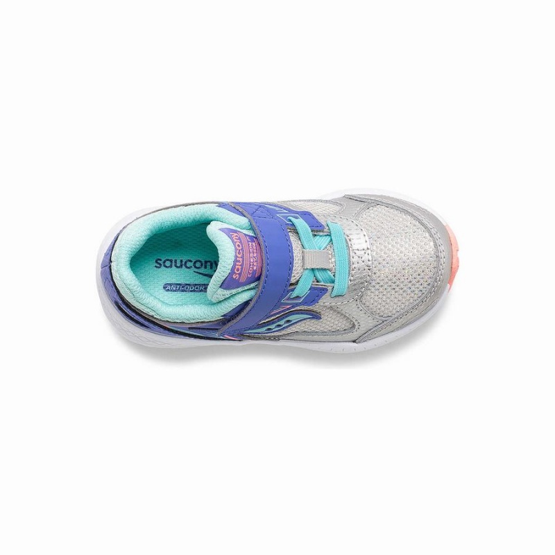 Silver Saucony Cohesion 14 A/C Jr. Sneaker Kids' Running Shoes | Malaysia S93521-E89