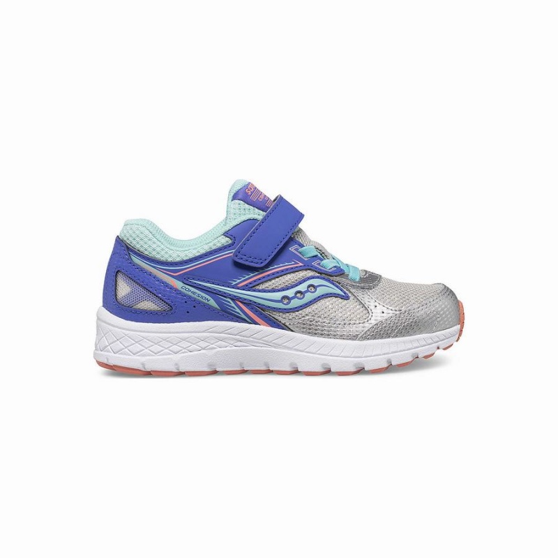 Silver Saucony Cohesion 14 A/C Sneaker Kids\' Running Shoes | Malaysia S03819-R37