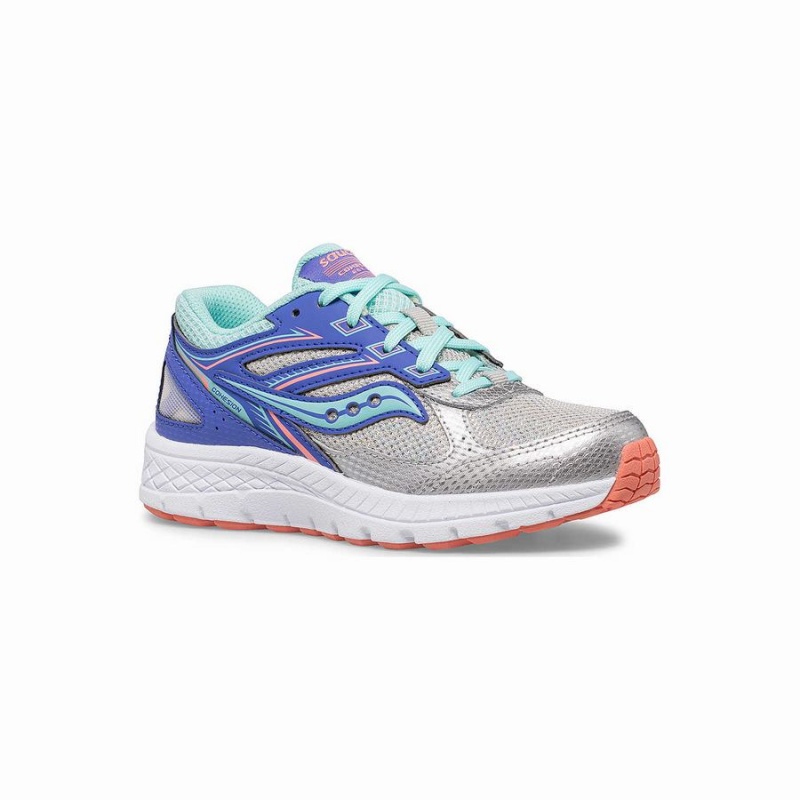 Silver Saucony Cohesion 14 Lace Sneaker Kids' Running Shoes | Malaysia S31049-L34