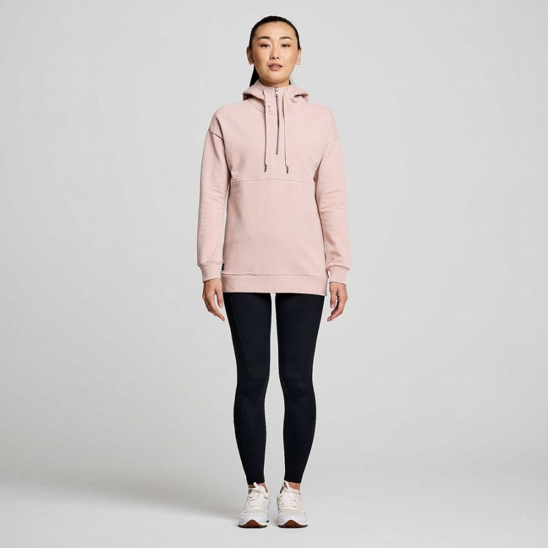 Smoke Graphic Saucony Recovery Zip Tunic Women's Hoodie | Malaysia S26750-C19