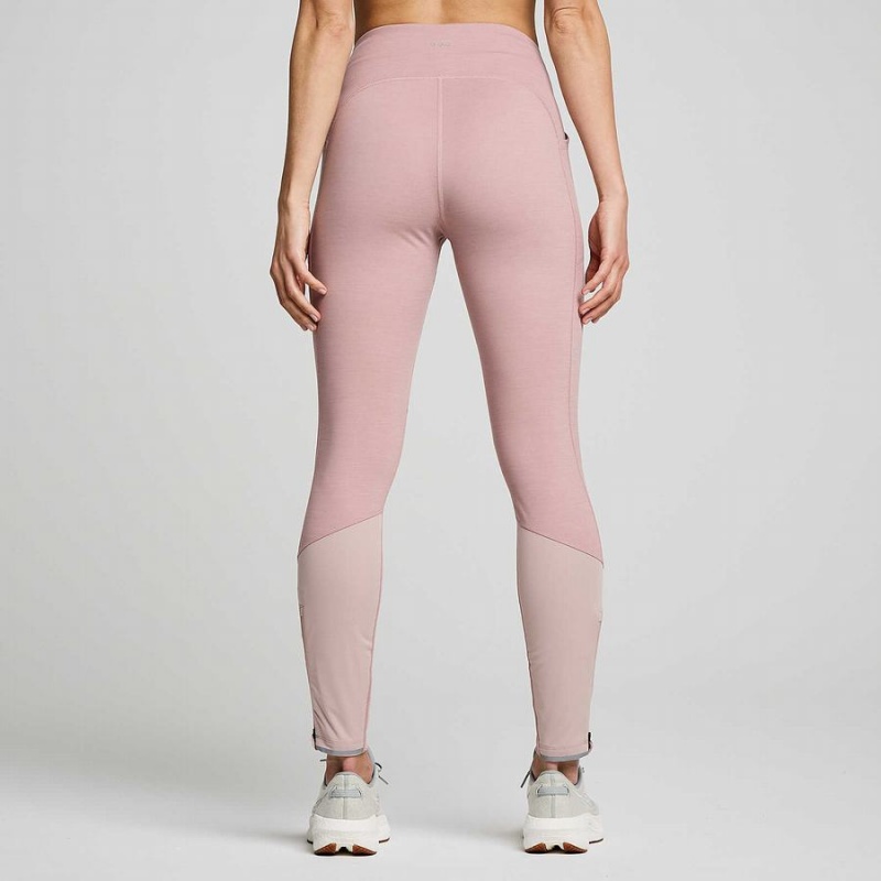 Smoke Heather Saucony Runshield Women's Tight | Malaysia S86012-F86