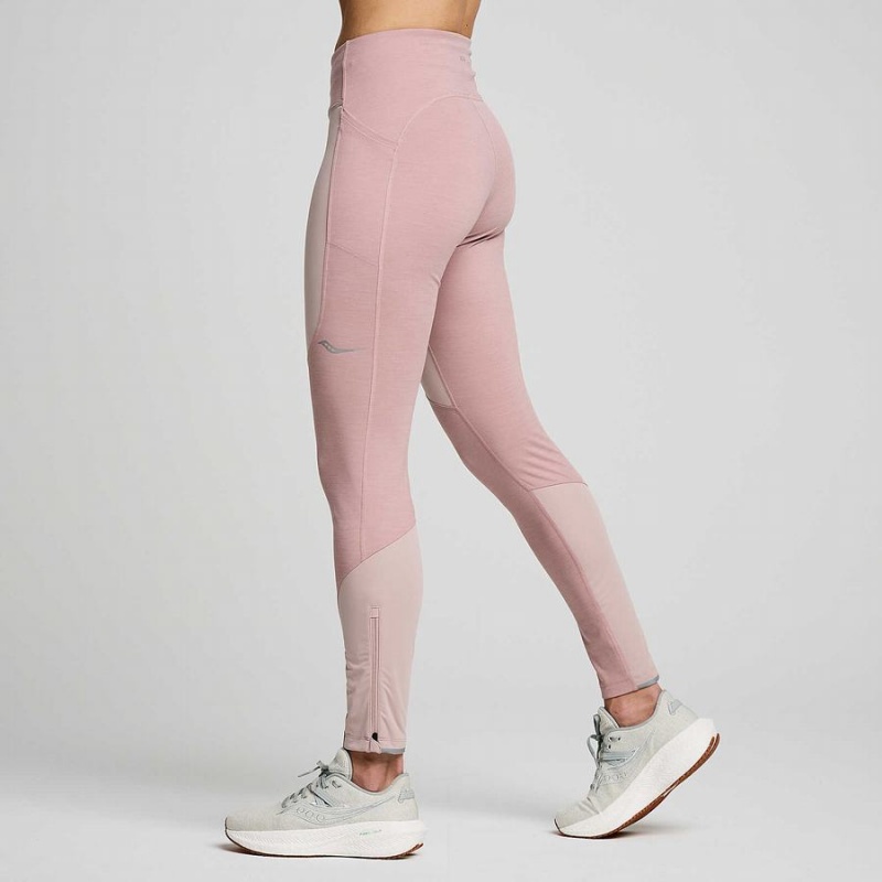 Smoke Heather Saucony Runshield Women's Tight | Malaysia S86012-F86