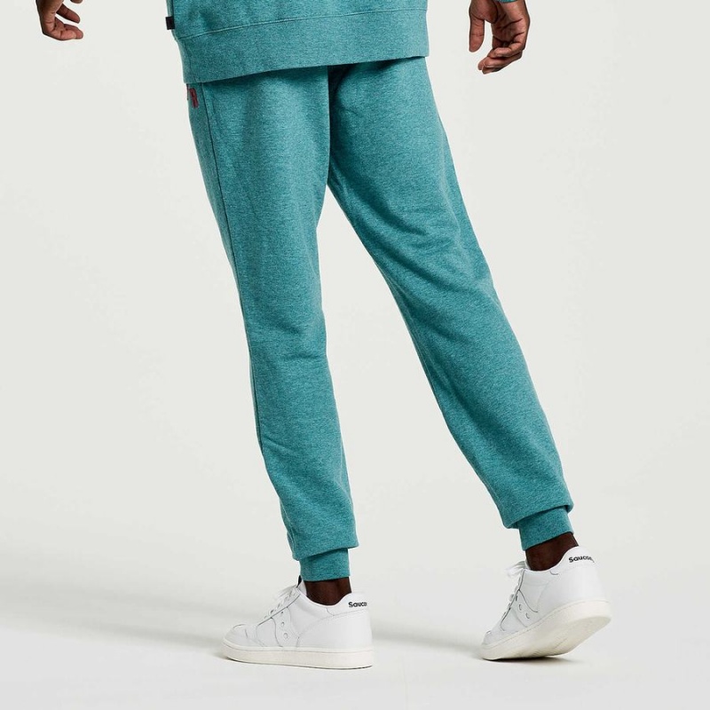 Turquoise Saucony Rested Men's Sweatpants | Malaysia S74396-U37