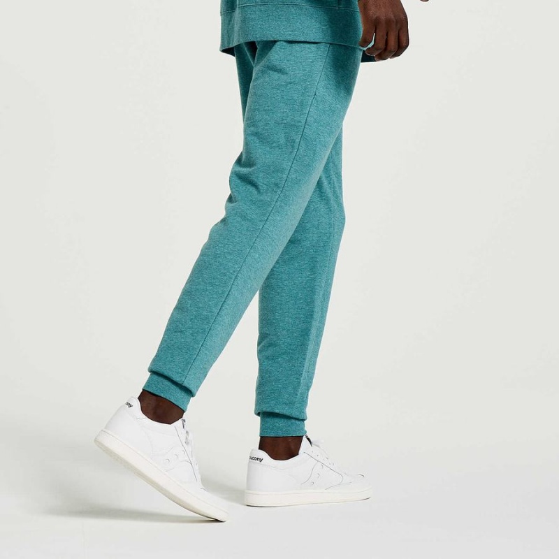 Turquoise Saucony Rested Men's Sweatpants | Malaysia S74396-U37