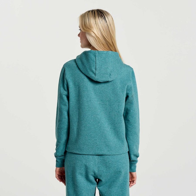 Turquoise Saucony Rested Women's Hoodie | Malaysia S53197-T46