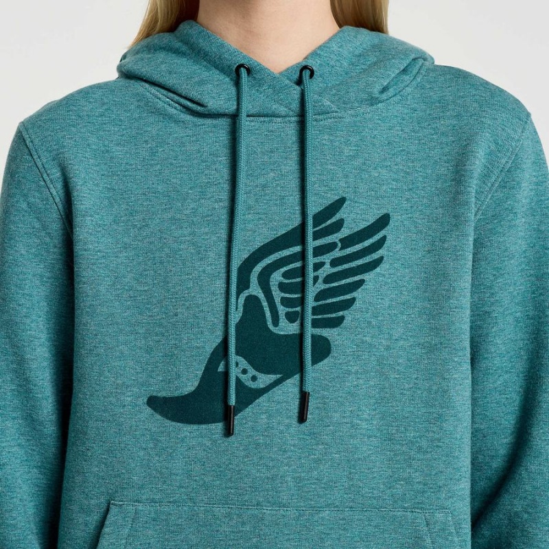 Turquoise Saucony Rested Women's Hoodie | Malaysia S53197-T46