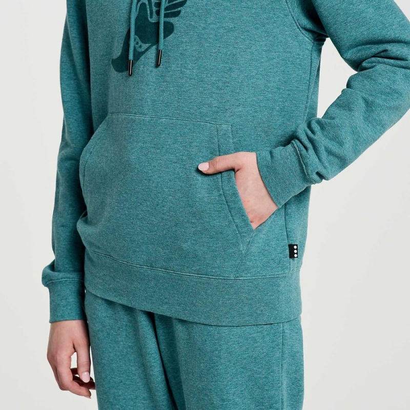 Turquoise Saucony Rested Women's Hoodie | Malaysia S53197-T46