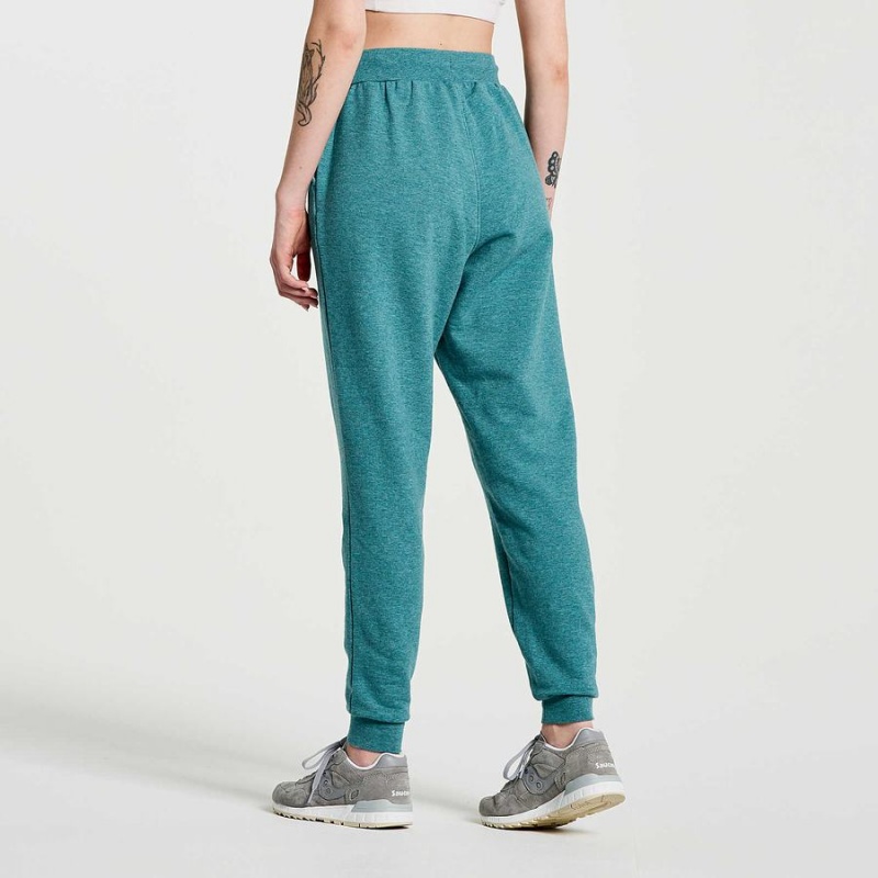 Turquoise Saucony Rested Women's Sweatpants | Malaysia S41589-R02