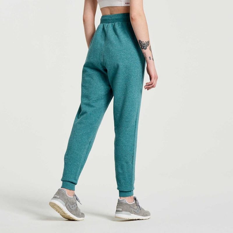 Turquoise Saucony Rested Women's Sweatpants | Malaysia S41589-R02