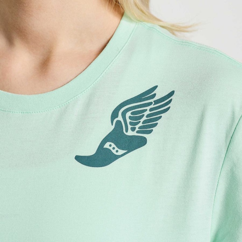 Turquoise Saucony Rested Women's T Shirts | Malaysia S52064-B60