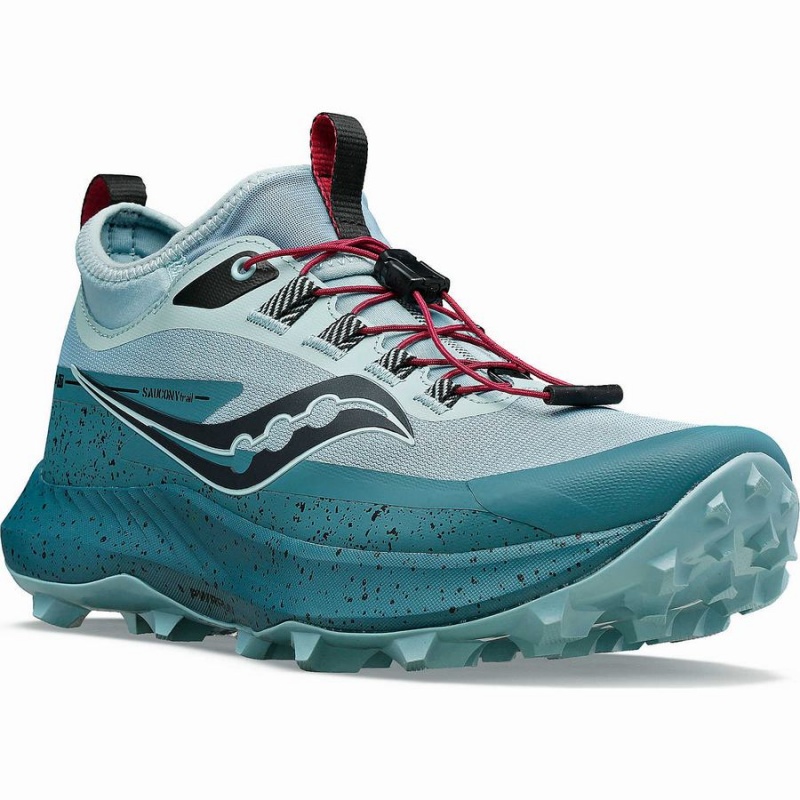 Turquoise / Blue Saucony Peregrine 13 ST Women's Trail Running Shoes | Malaysia S94375-R92