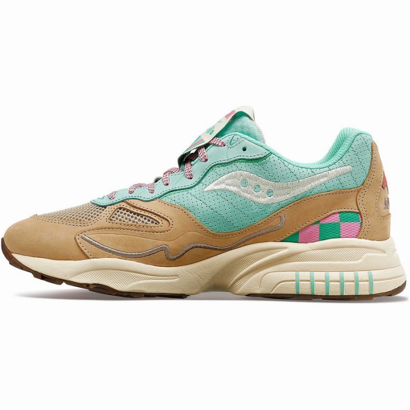 Turquoise / Grey Saucony 3D Grid Hurricane Earth Citizen Women's Sneakers | Malaysia S58297-M04