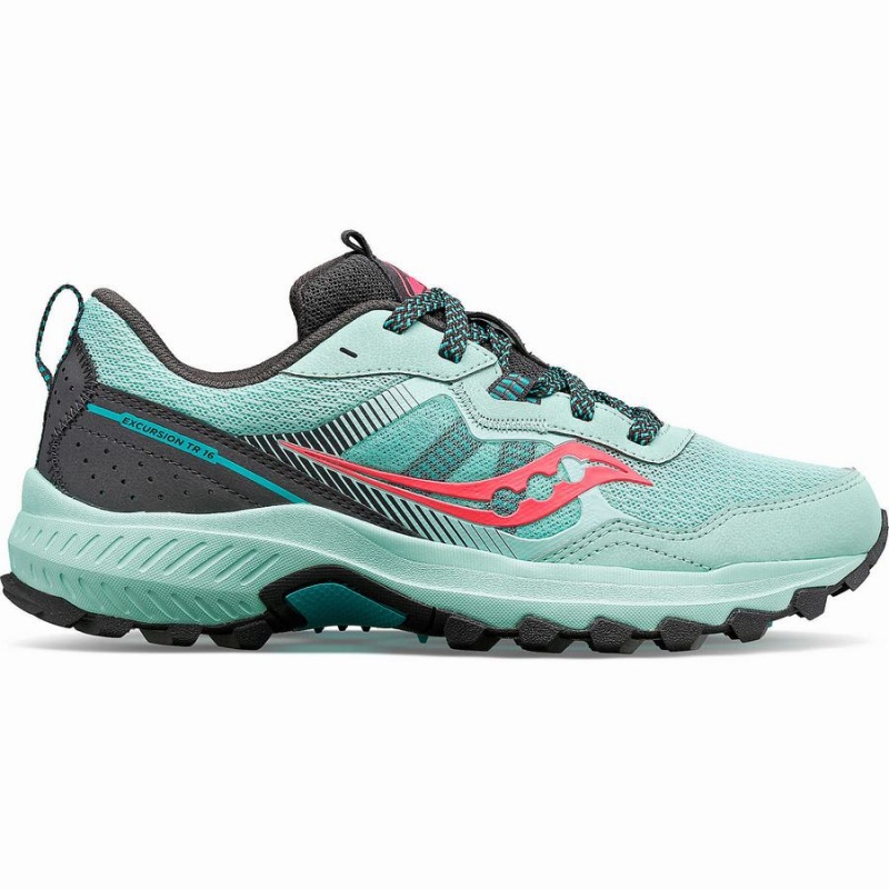 Turquoise / Pink Saucony Excursion TR16 Women\'s Trail Running Shoes | Malaysia S91276-D50