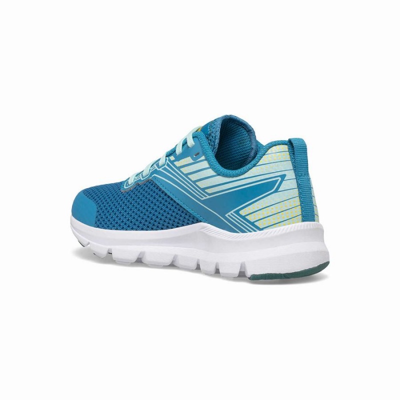 Turquoise / Yellow Saucony Axon Sneaker Kids' Running Shoes | Malaysia S09417-T20